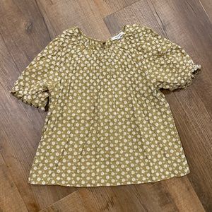 Madewell Daisy Embroidered Puff Sleeve Top